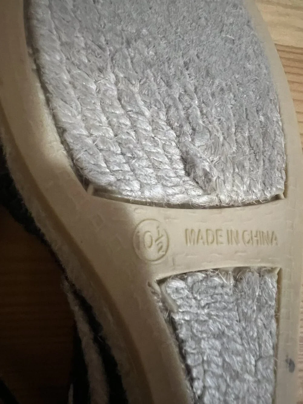 Talbots Navy Braided Espadrille Wedge Sandals Size 10.5 Used Good Condition $40